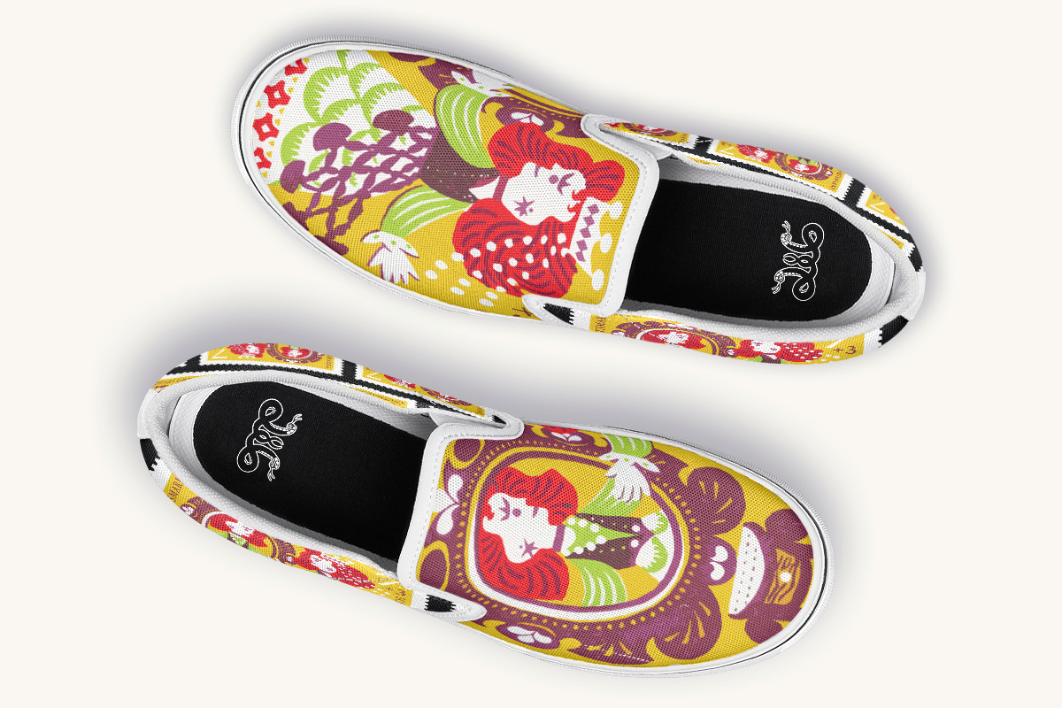 Mirrored Kingdom Slip On Shoes - Jaded Lament