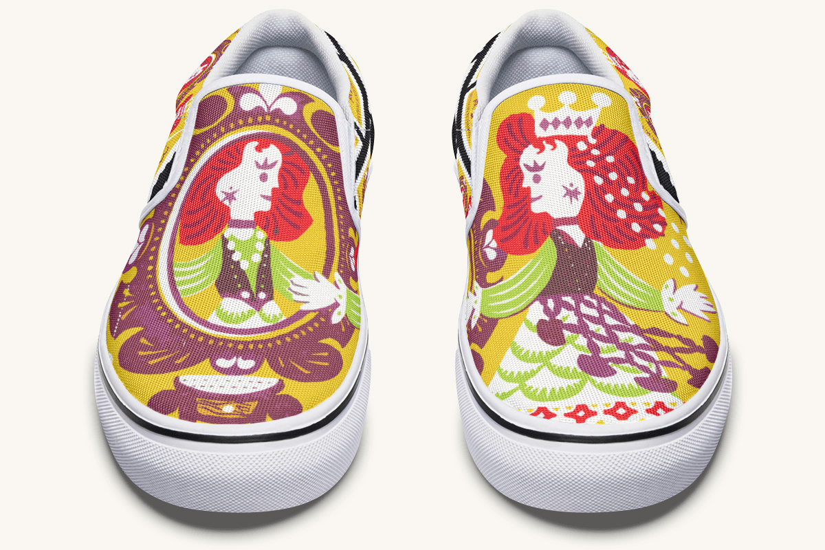 Mirrored Kingdom Slip On Shoes - Jaded Lament