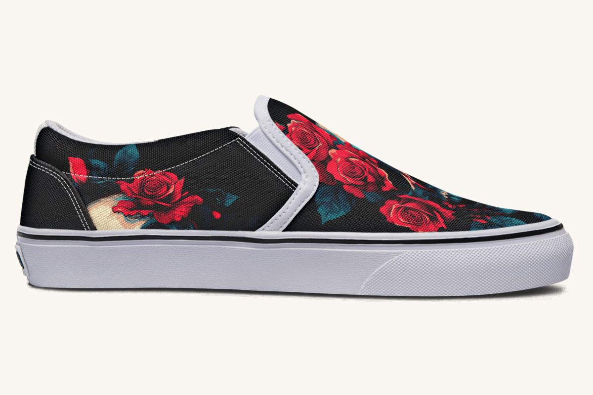 Roses For The Dead Slip On Shoes - Jaded Lament