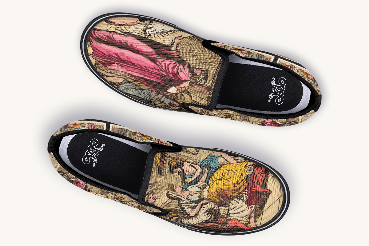 She Waited On Ithaca Slip On Shoes - Jaded Lament