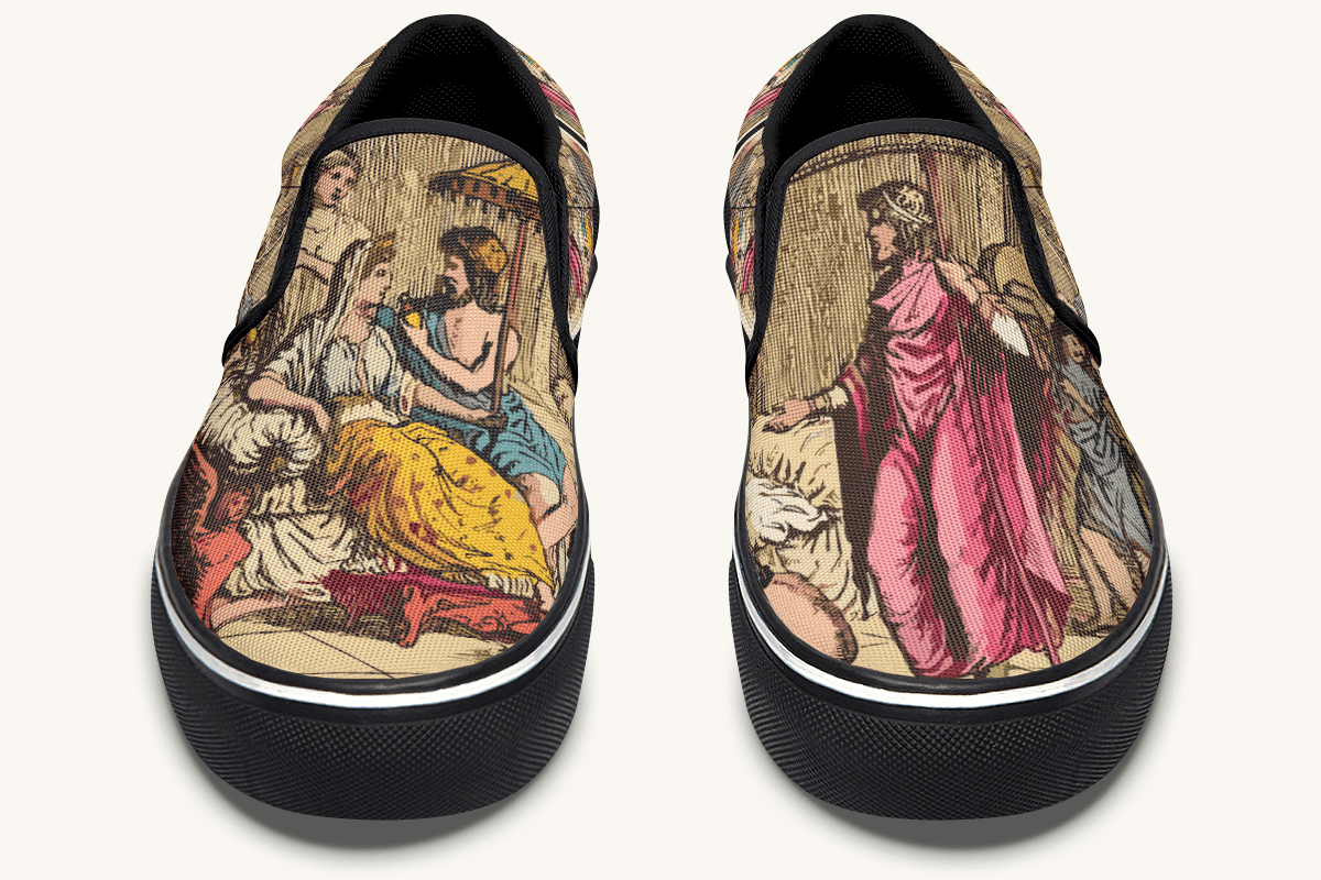 She Waited On Ithaca Slip On Shoes - Jaded Lament