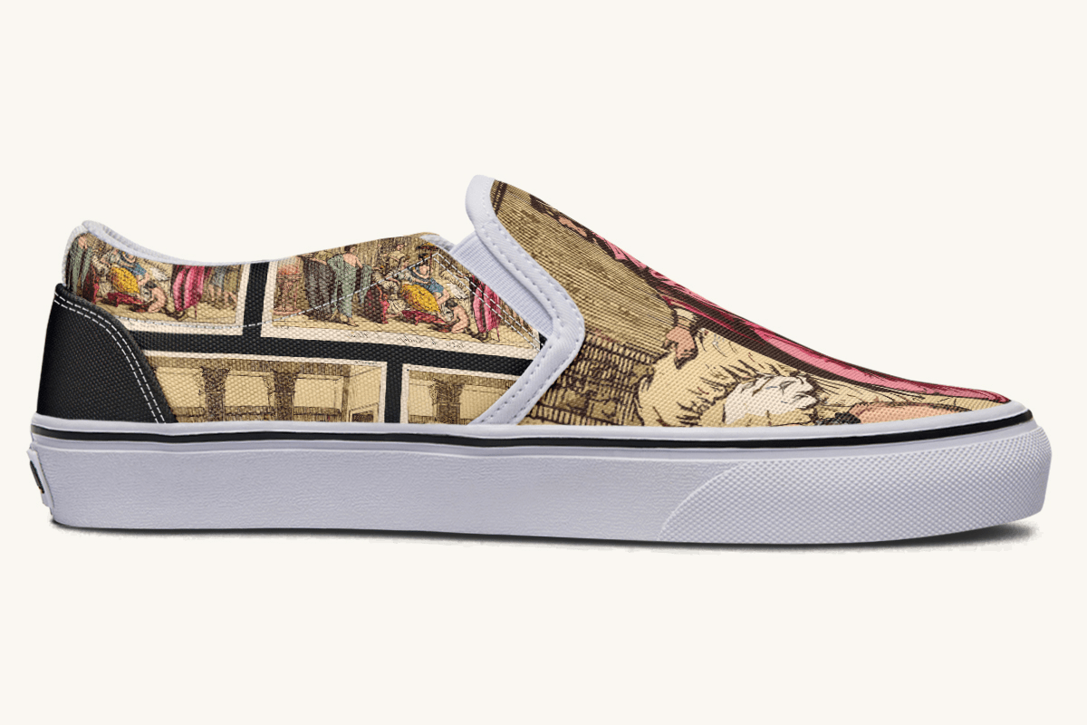 She Waited On Ithaca Slip On Shoes - Jaded Lament