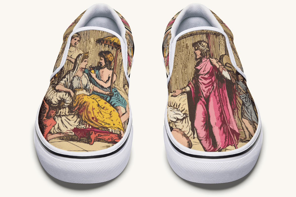 She Waited On Ithaca Slip On Shoes - Jaded Lament