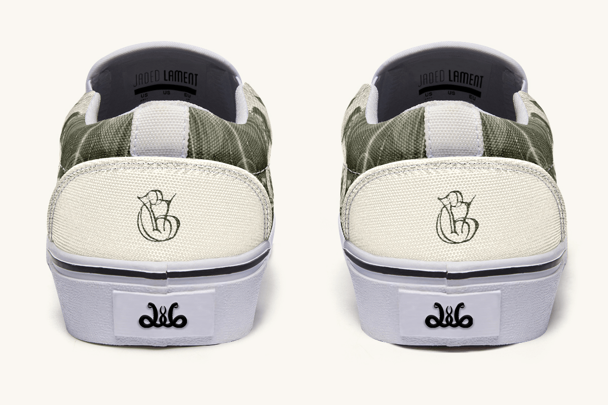 The Bear Shall Be Thy Choice (Cream) Slip On Shoes - Jaded Lament