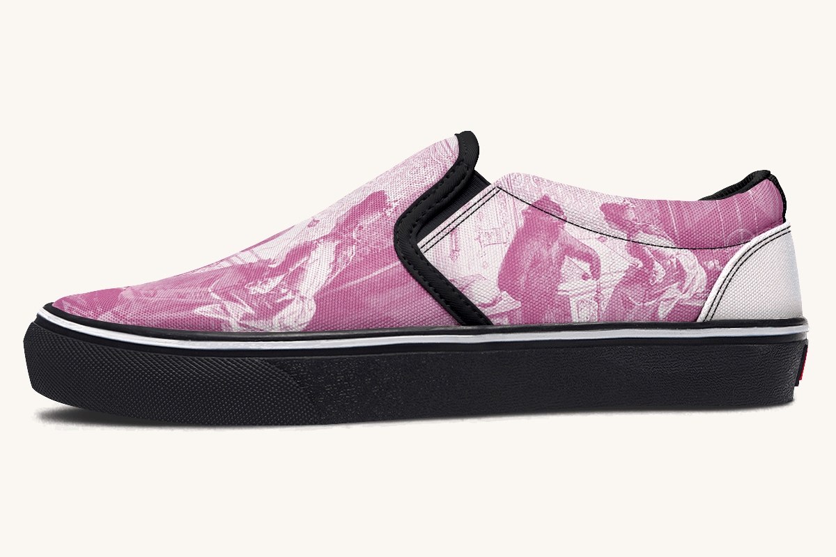 The Bear Shall Be Thy Choice (Pink) Slip On Shoes - Jaded Lament