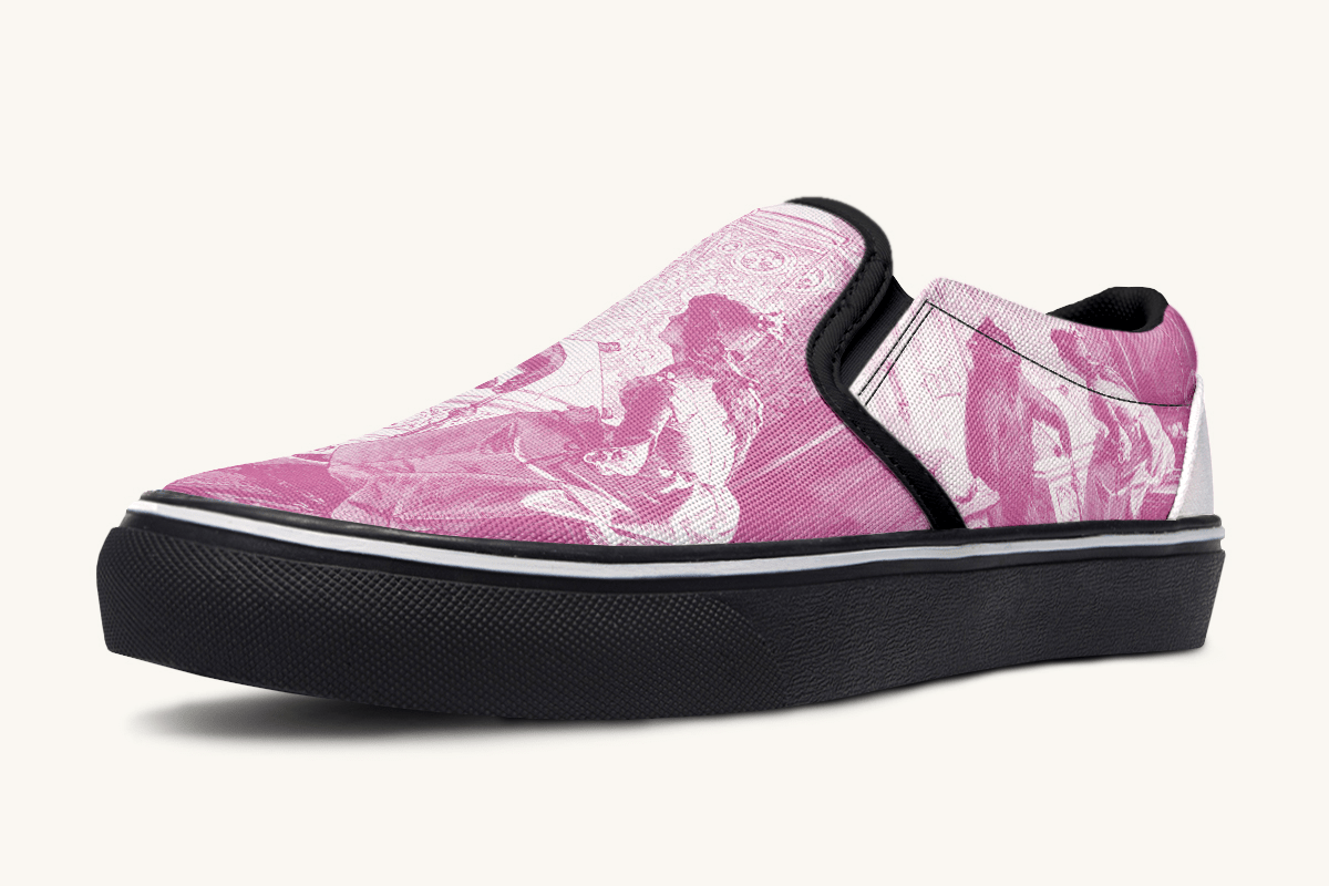 The Bear Shall Be Thy Choice (Pink) Slip On Shoes - Jaded Lament