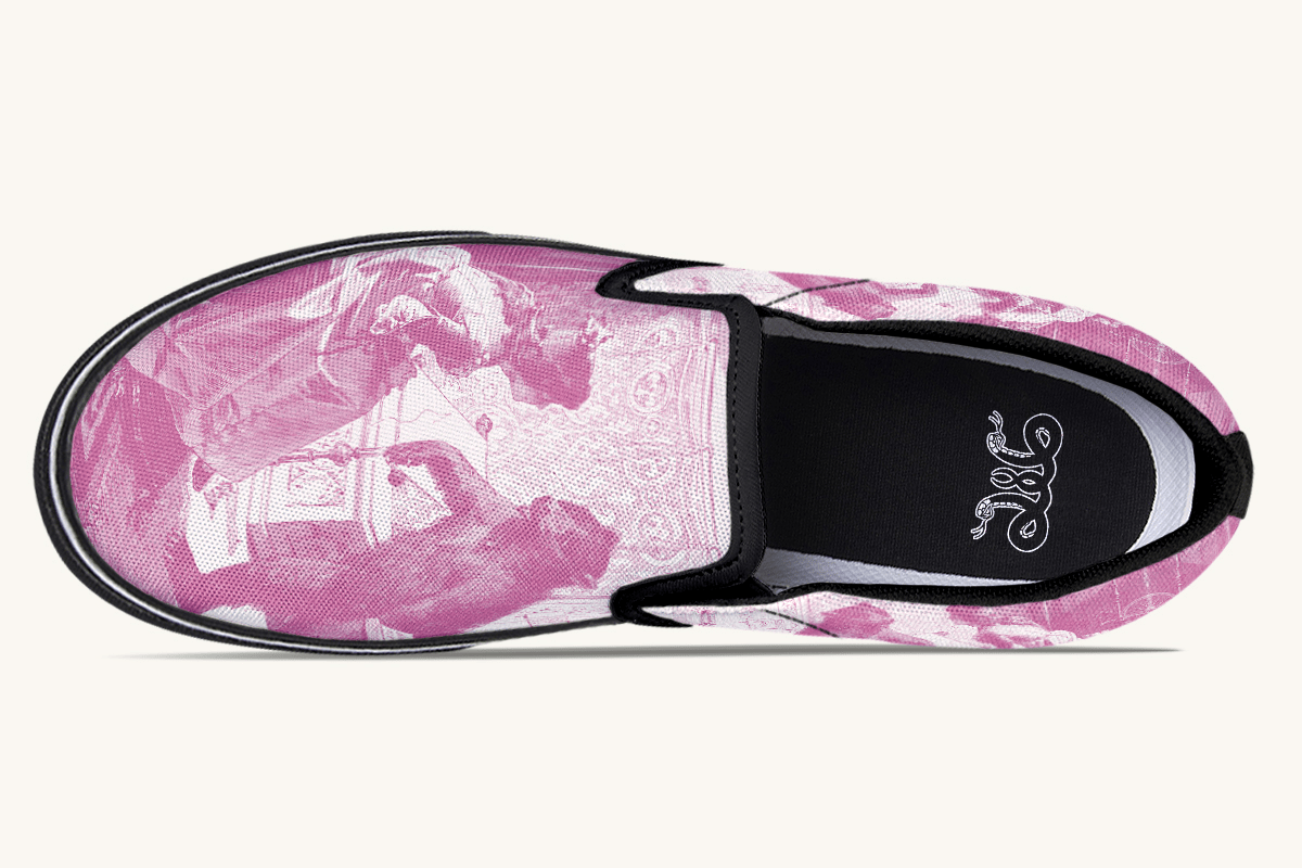 The Bear Shall Be Thy Choice (Pink) Slip On Shoes - Jaded Lament