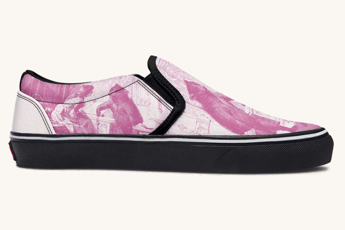The Bear Shall Be Thy Choice (Pink) Slip On Shoes - Jaded Lament