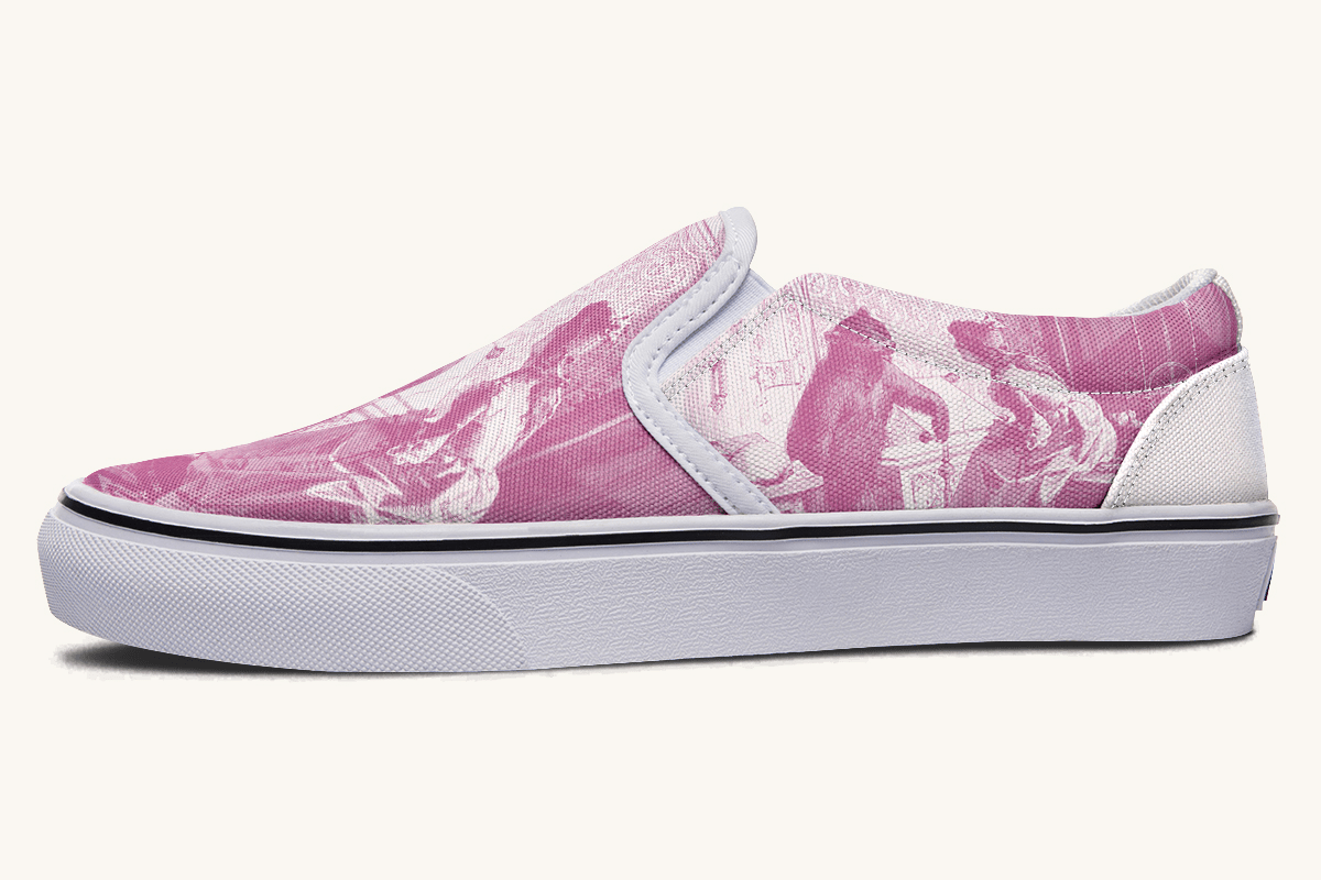 The Bear Shall Be Thy Choice (Pink) Slip On Shoes - Jaded Lament