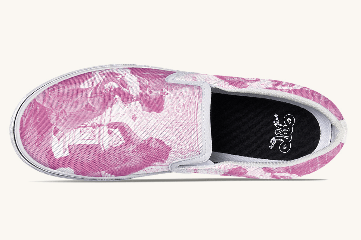 The Bear Shall Be Thy Choice (Pink) Slip On Shoes - Jaded Lament