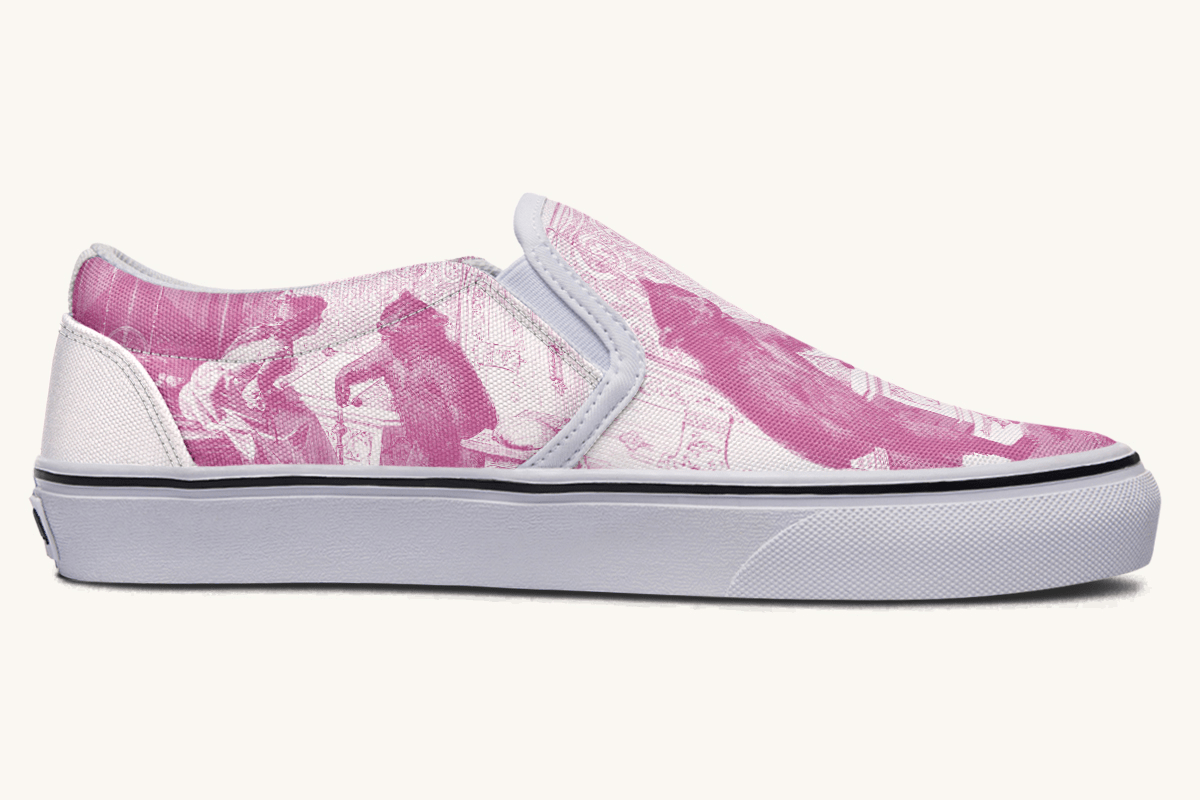 The Bear Shall Be Thy Choice (Pink) Slip On Shoes - Jaded Lament