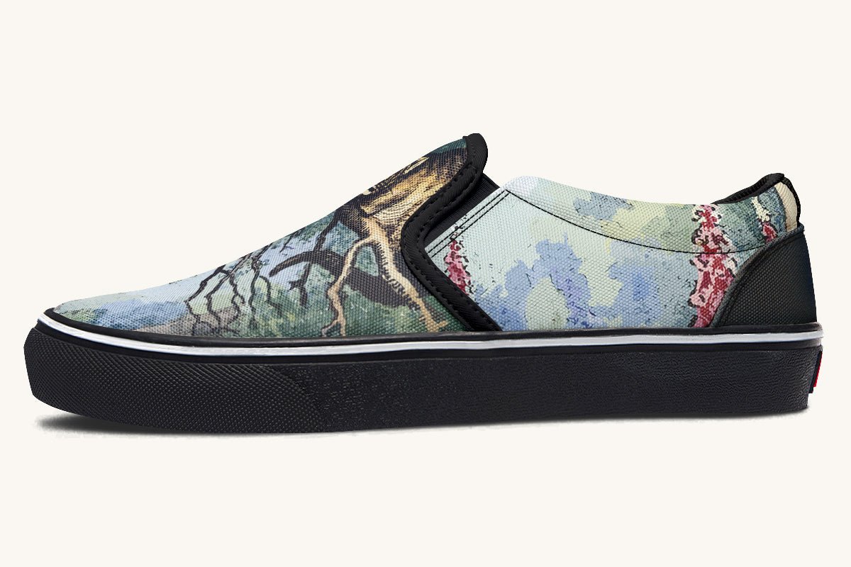 The Grin in the Trees Slip On Shoes - Jaded Lament