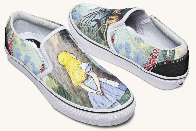 The Grin in the Trees Slip On Shoes - Jaded Lament