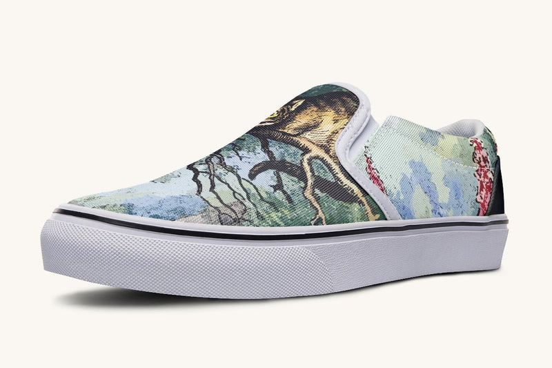 The Grin in the Trees Slip On Shoes - Jaded Lament