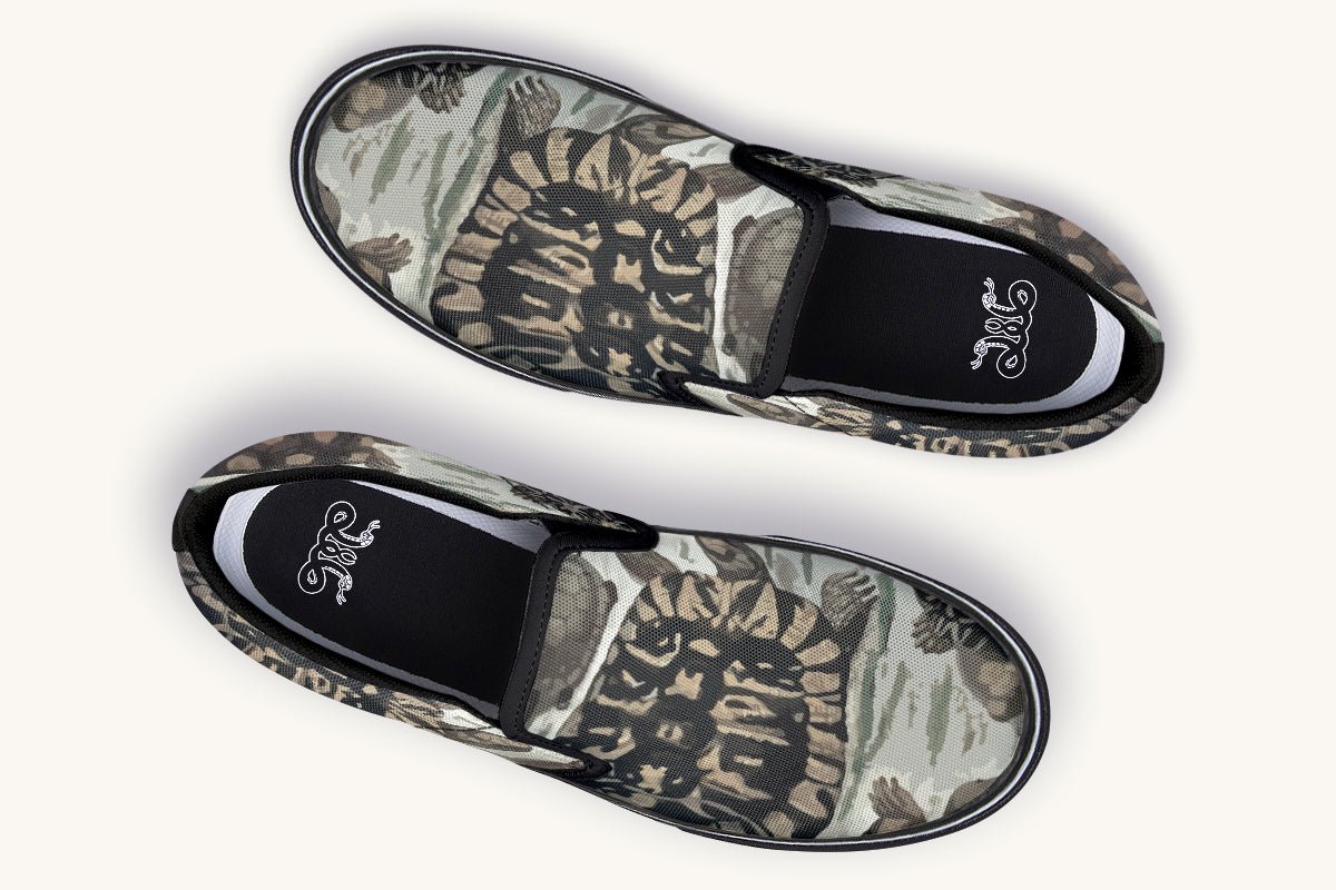 Turtle Time Desaturated Slip On Shoes - Jaded Lament