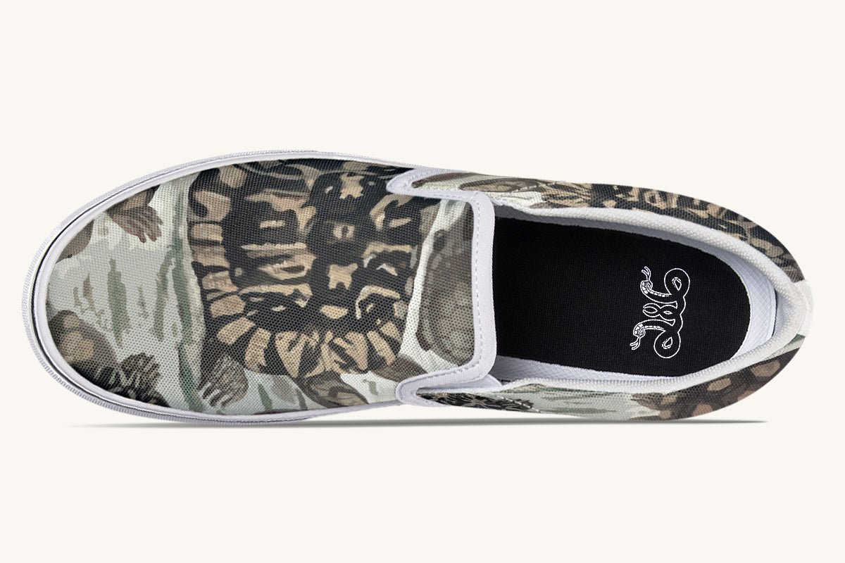 Turtle Time Desaturated Slip On Shoes - Jaded Lament