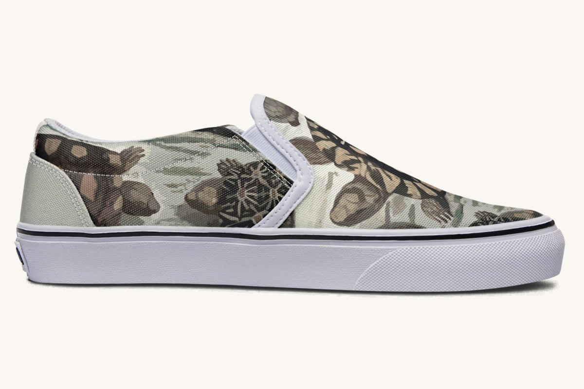 Turtle Time Desaturated Slip On Shoes - Jaded Lament