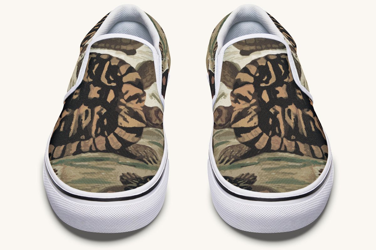 Turtle Time Vivid Slip On Shoes - Jaded Lament