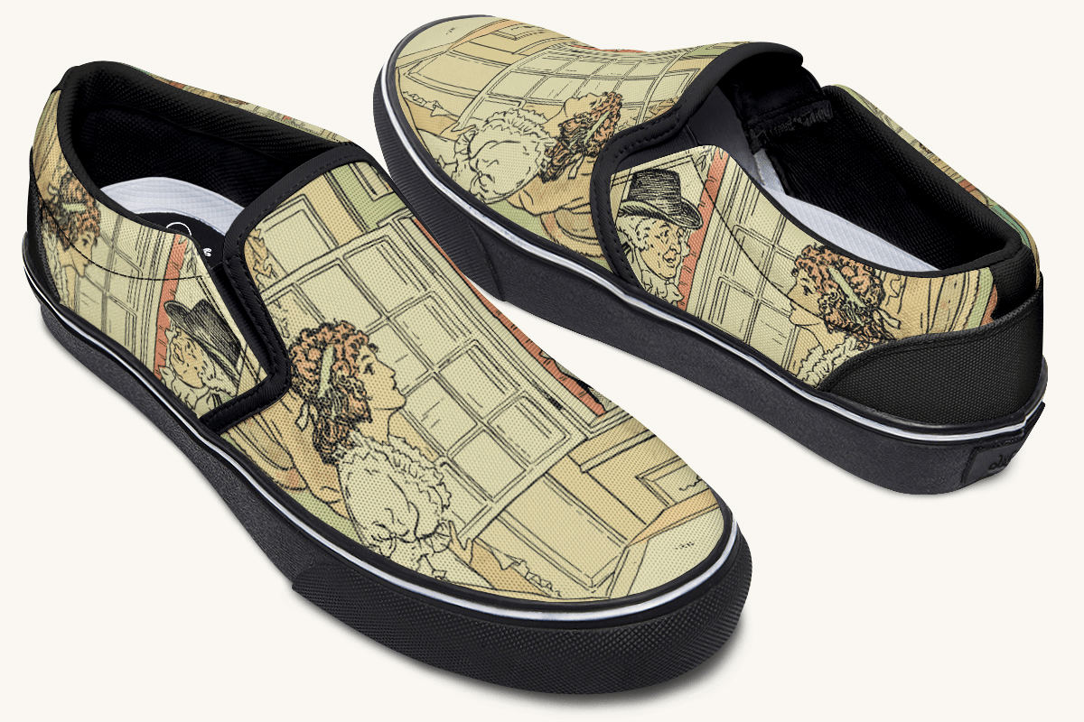 You May See Her If You Look This Way Slip On Shoes - Jaded Lament