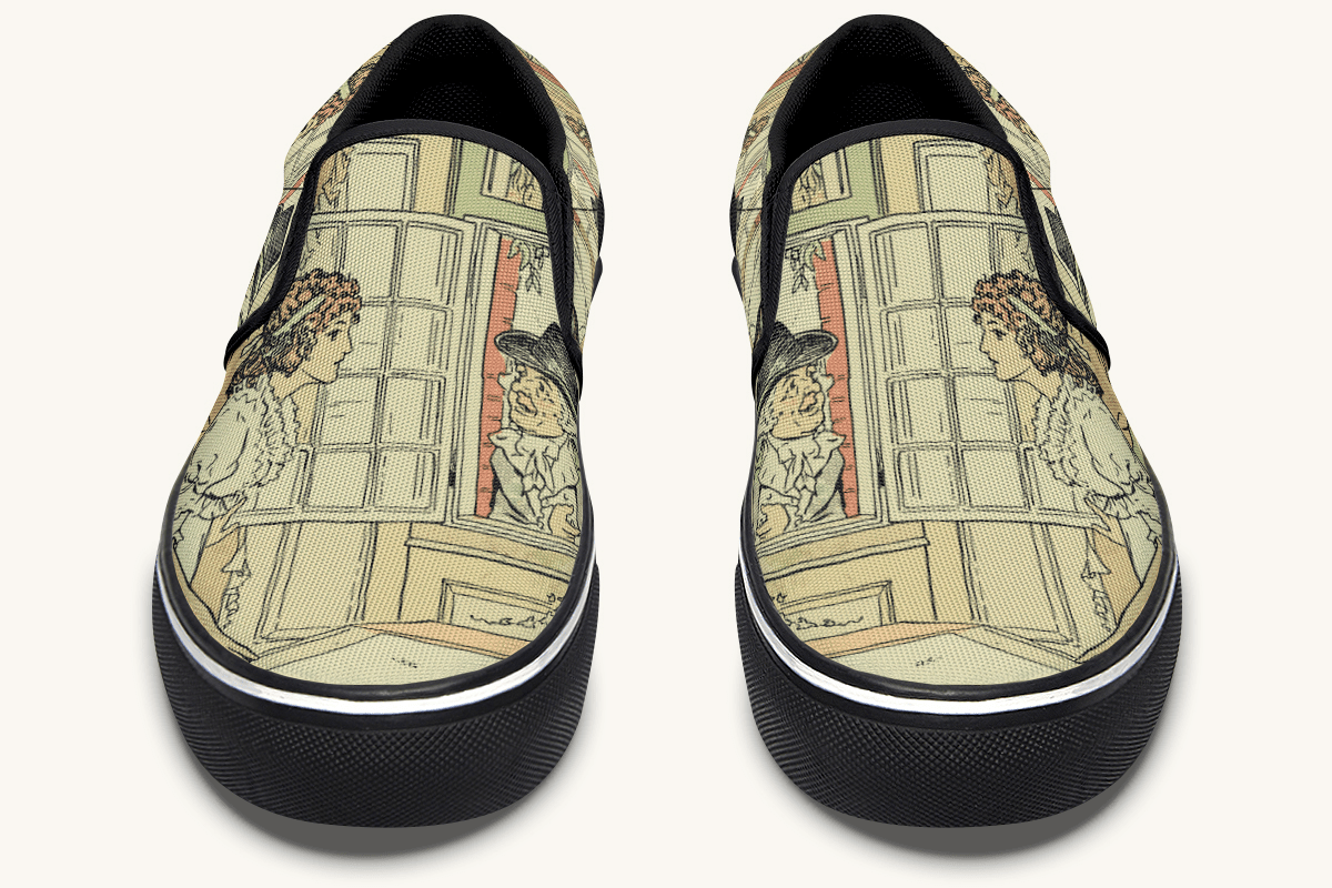 You May See Her If You Look This Way Slip On Shoes - Jaded Lament