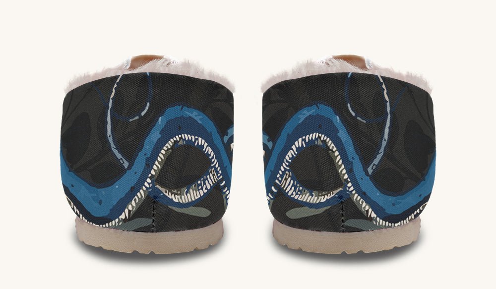 Blue Snake Black Winter Casual Shoes - Jaded Lament