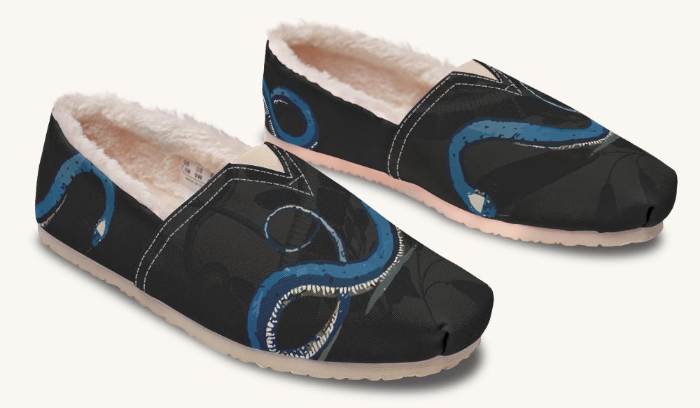 Blue Snake Black Winter Casual Shoes - Jaded Lament