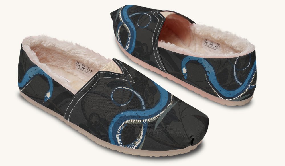 Blue Snake Black Winter Casual Shoes - Jaded Lament