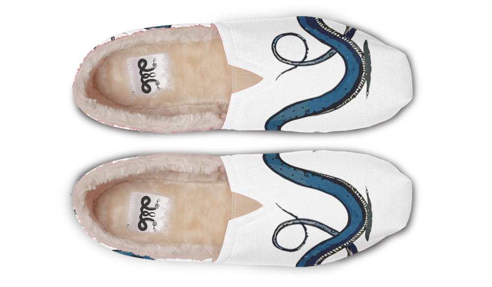Blue Snake White Winter Casual Shoes - Jaded Lament