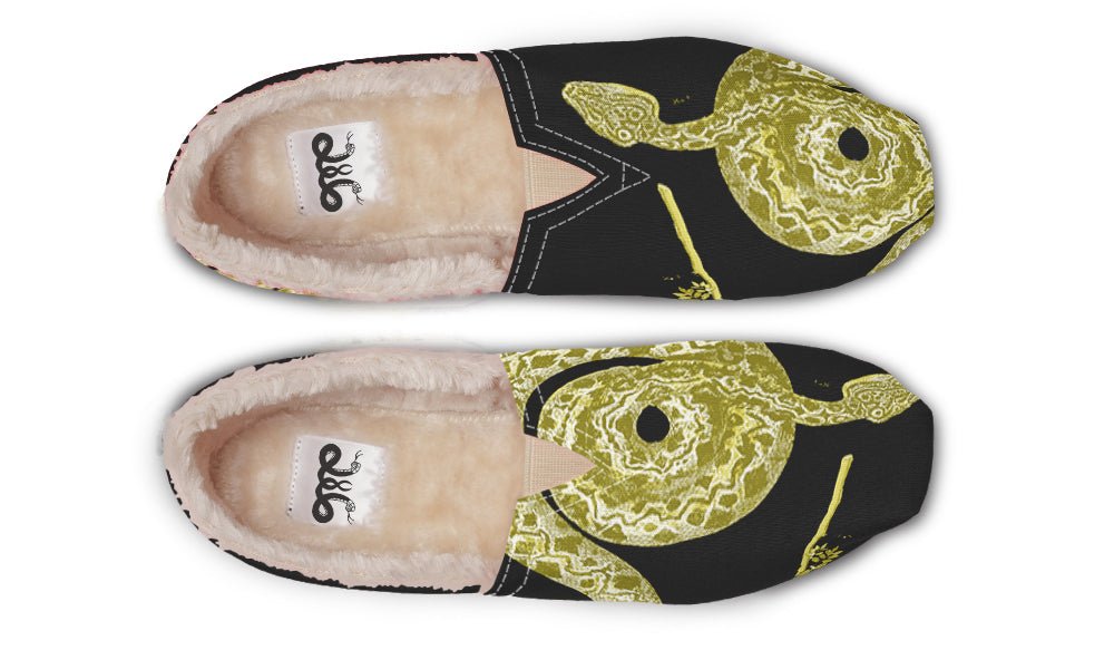 Serpent in Bloom Gold Winter Casual Shoes - Jaded Lament