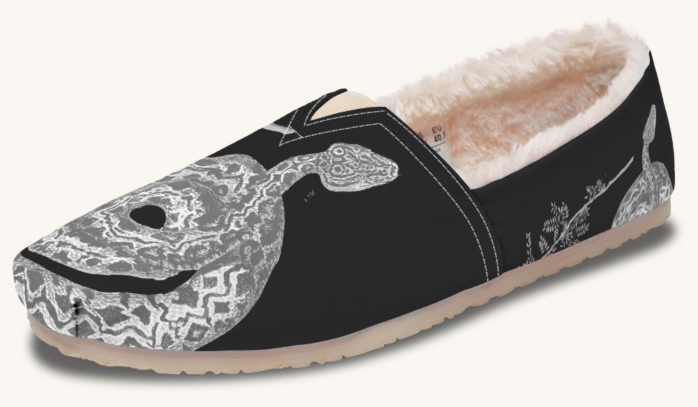 Serpent in Bloom Grey Winter Casual Shoes - Jaded Lament
