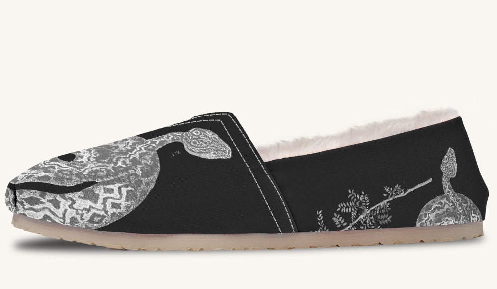 Serpent in Bloom Grey Winter Casual Shoes - Jaded Lament