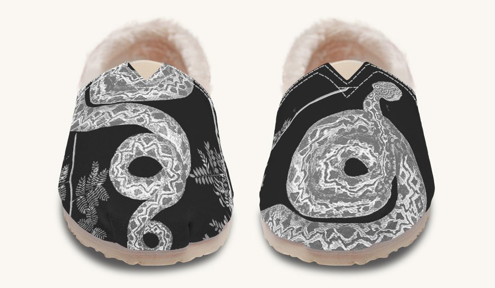 Serpent in Bloom Grey Winter Casual Shoes - Jaded Lament