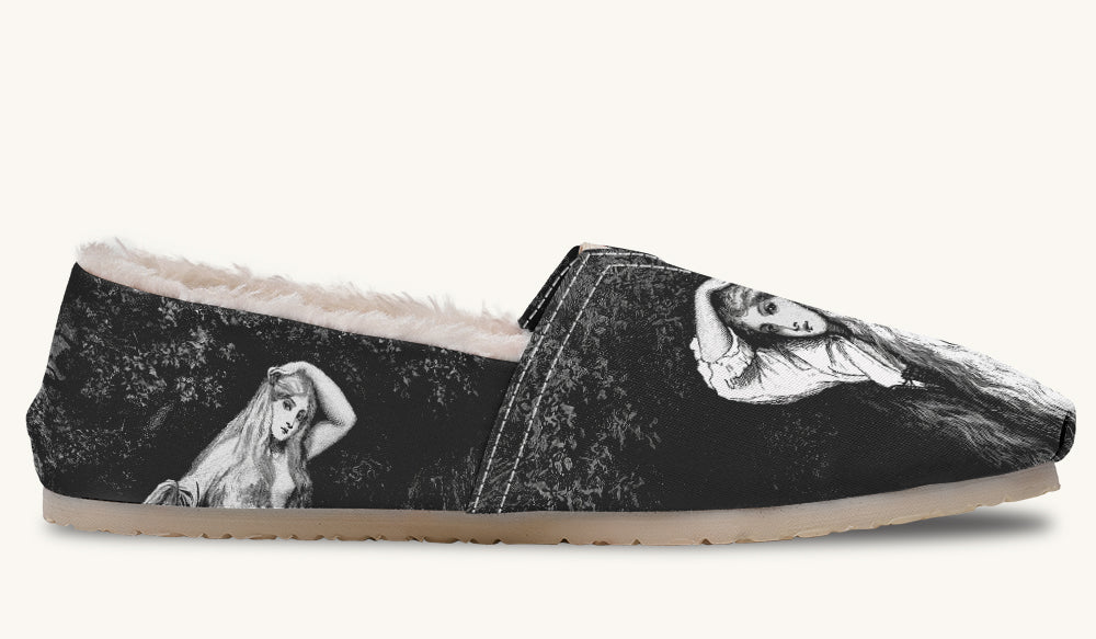 She Watched The Bones Sink Black Winter Casual Shoes - Jaded Lament
