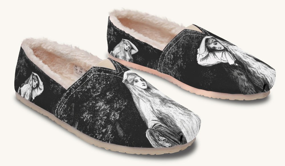 She Watched The Bones Sink Black Winter Casual Shoes - Jaded Lament