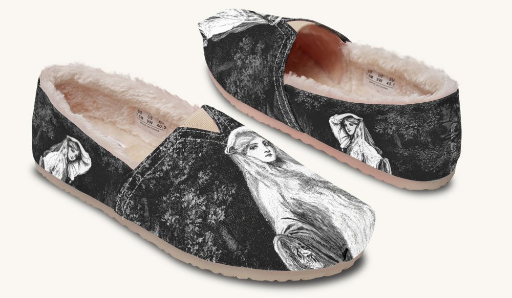 She Watched The Bones Sink Black Winter Casual Shoes - Jaded Lament
