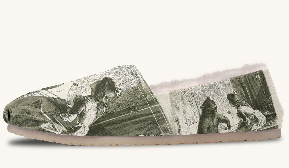 The Bear Shall Be Thy Choice Cream Winter Casual Shoes - Jaded Lament
