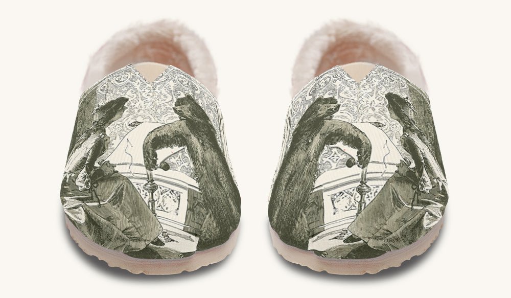 The Bear Shall Be Thy Choice Cream Winter Casual Shoes - Jaded Lament