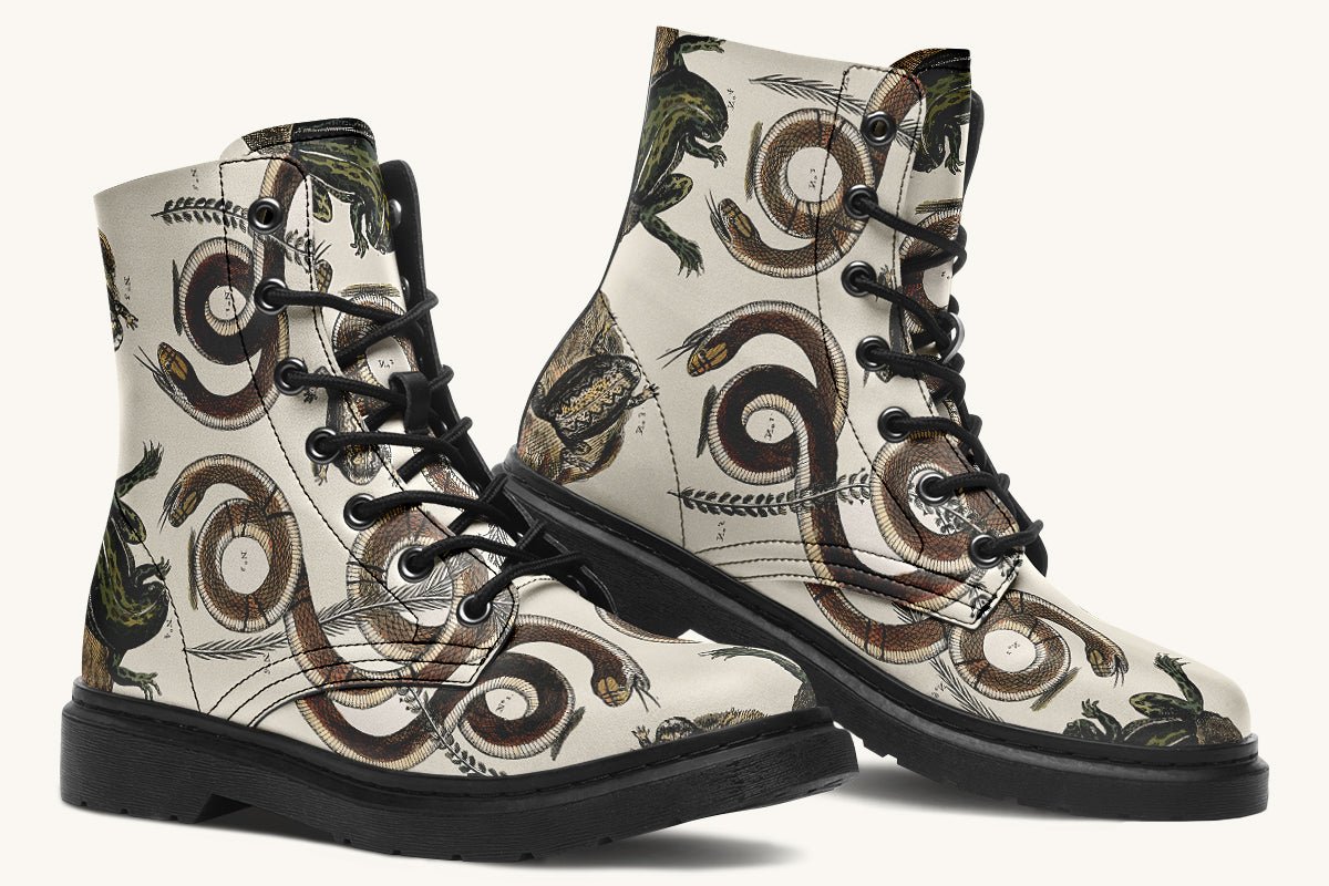 An Arrangement of Frogs and Snakes Boots - Jaded Lament
