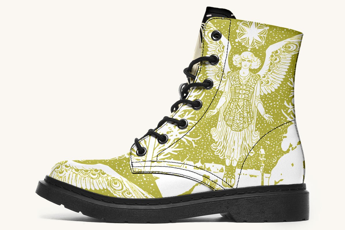 Call Upon the Star Green White Boots - Jaded Lament