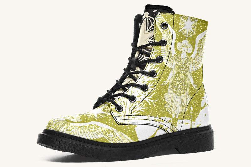 Call Upon the Star Green White Boots - Jaded Lament