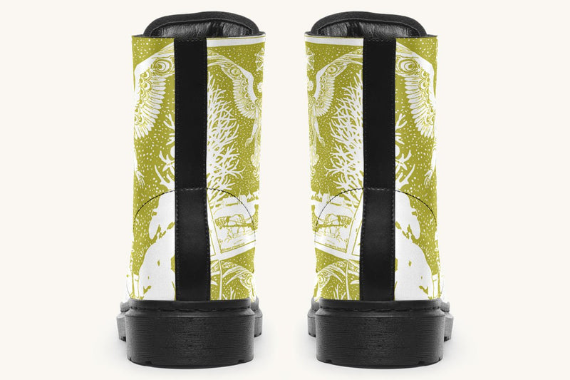 Call Upon the Star Green White Boots - Jaded Lament