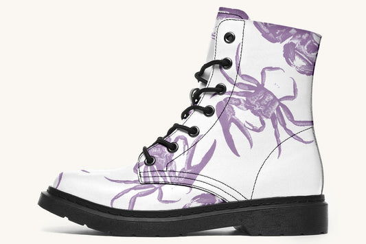 Crawl the Sea of Stars Purple White Boots - Jaded Lament