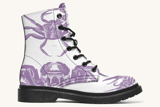 Crawl the Sea of Stars Purple White Boots - Jaded Lament