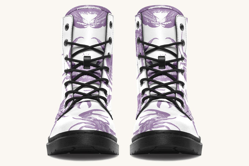 Crawl the Sea of Stars Purple White Boots - Jaded Lament