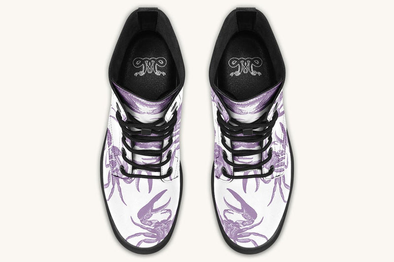 Crawl the Sea of Stars Purple White Boots - Jaded Lament