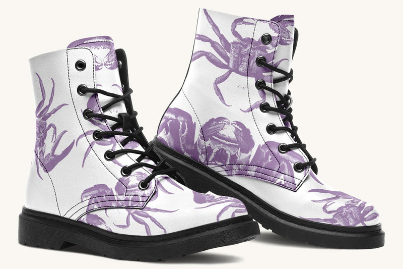 Crawl the Sea of Stars Purple White Boots - Jaded Lament