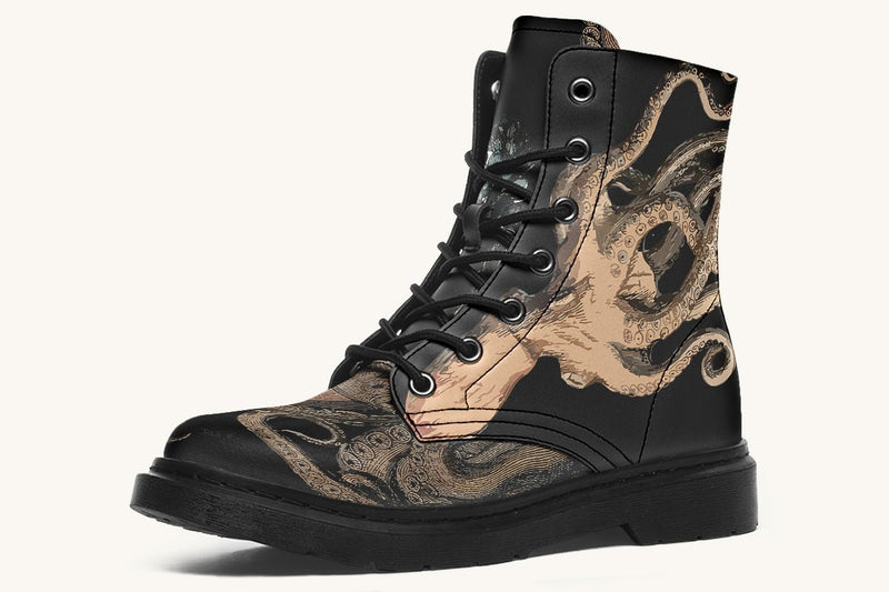 Kraken Unleashed Black Boots - Jaded Lament