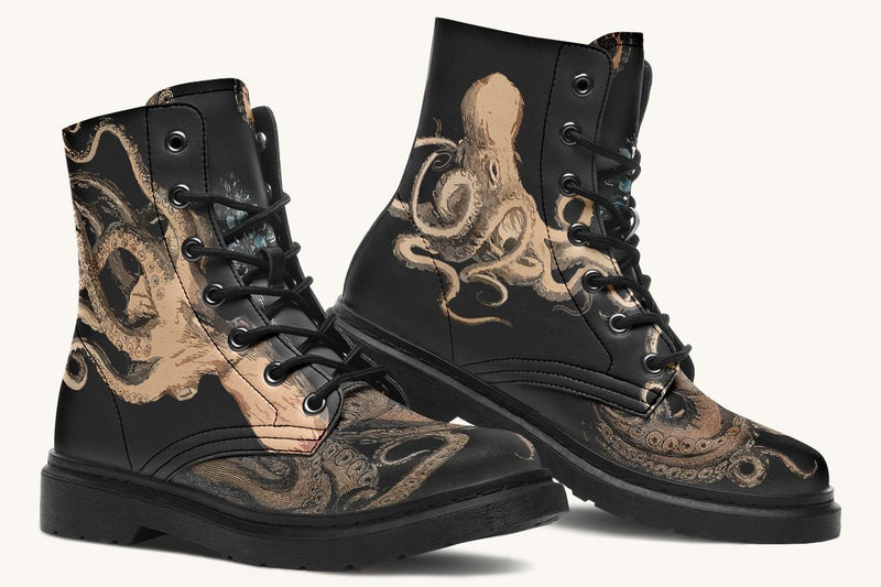 Kraken Unleashed Black Boots - Jaded Lament