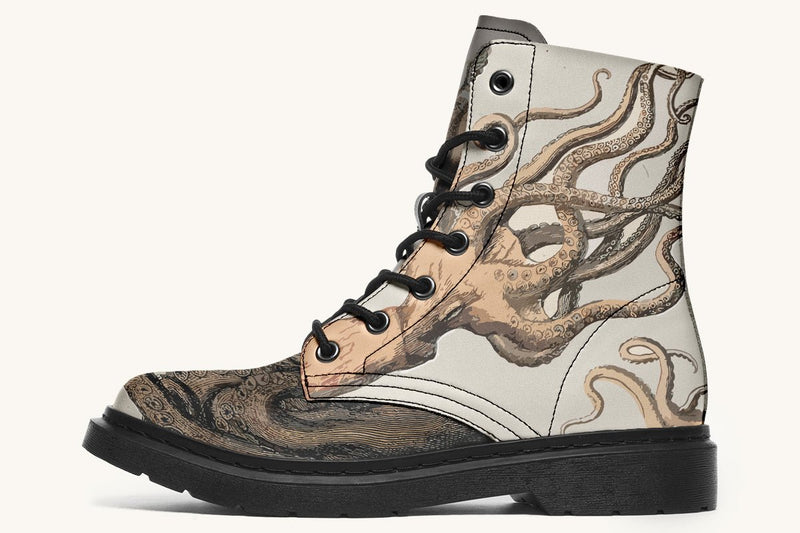 Kraken Unleashed Light Brown Boots - Jaded Lament