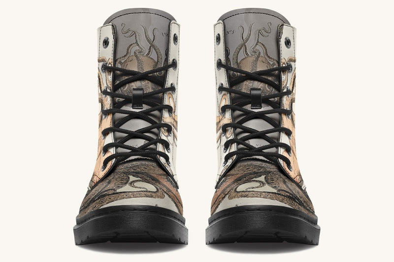 Kraken Unleashed Light Brown Boots - Jaded Lament